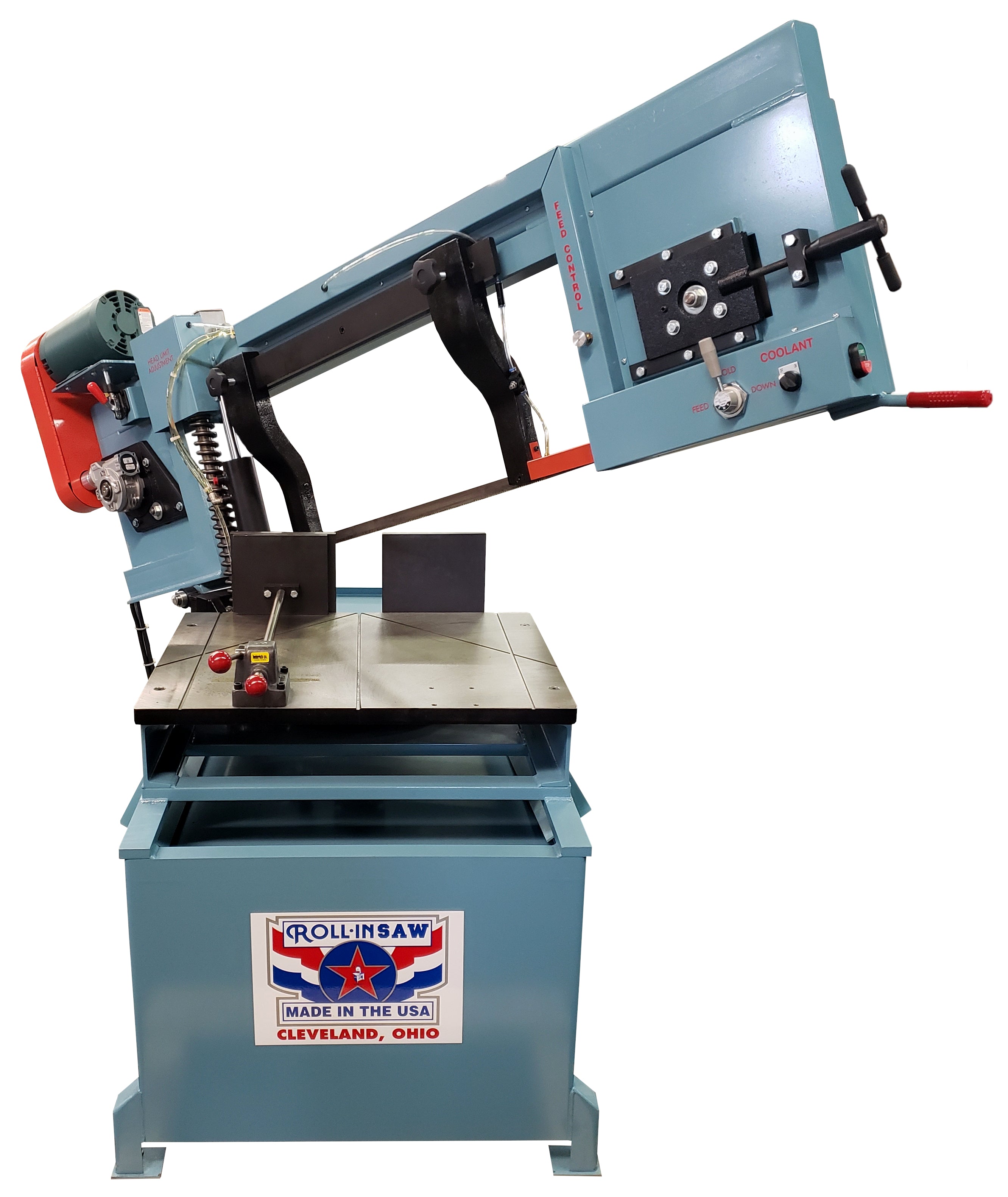 Roll-In Saw HS1418 220V/440V 3PH 14-Inch American Horizontal 60 Degree Mitering Wet Band Saw