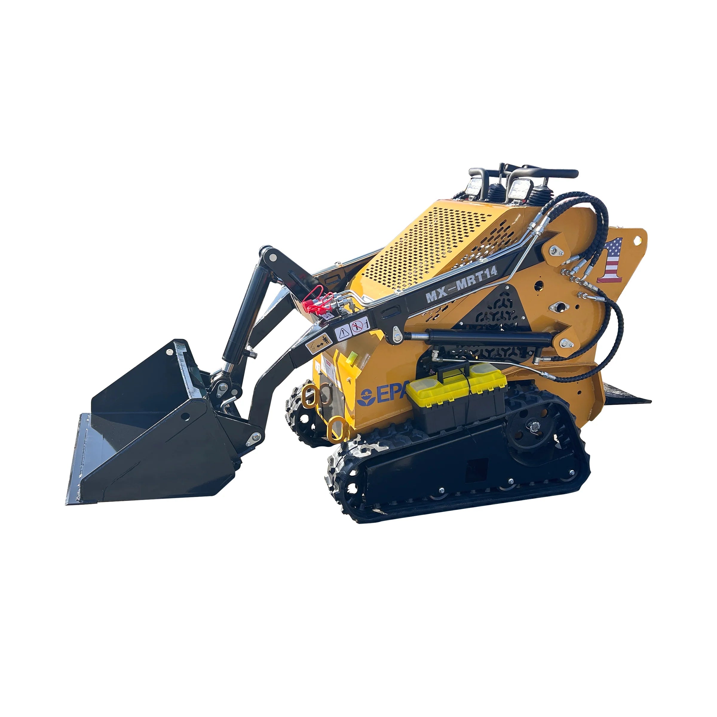 AGT-MX-MRT14. 0.7 Ton 13.5HP Stand-On Skid Steer Track Loader