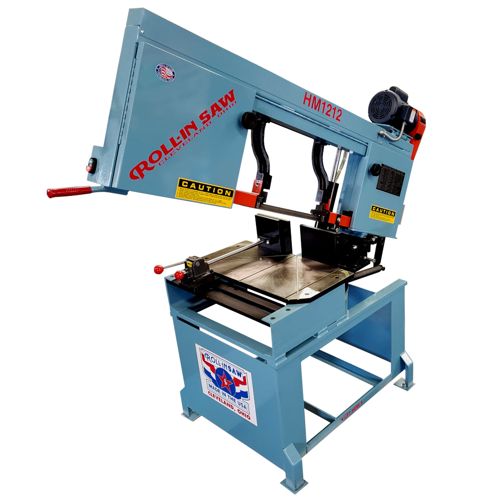 Roll-In Saw HM1212 & HM1212 110V/220V 1PH 12-Inch by 10-Inch American Horizontal 60 Degree Mitering Band Saw