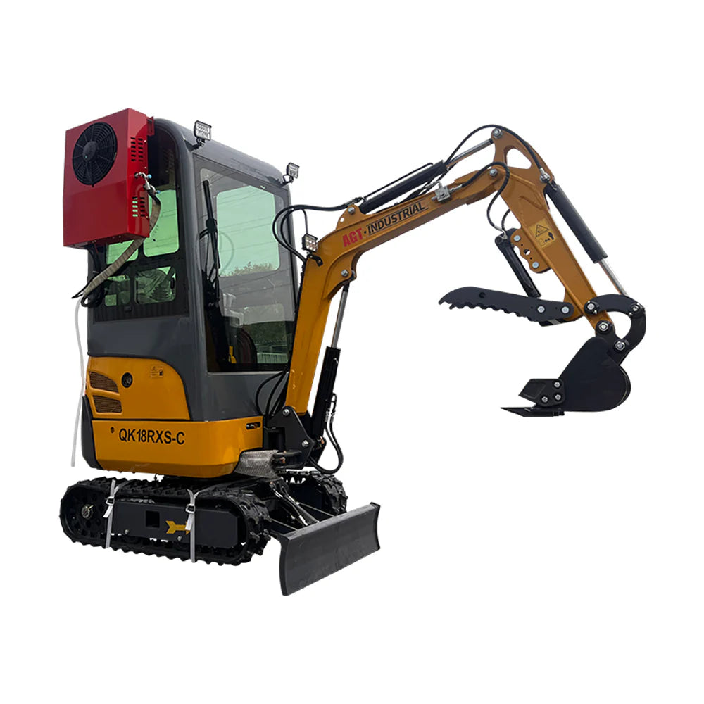 AGT KH18- C 1-ton Excavator, With Air Conditioning, Side Swing and Enclosed Cab