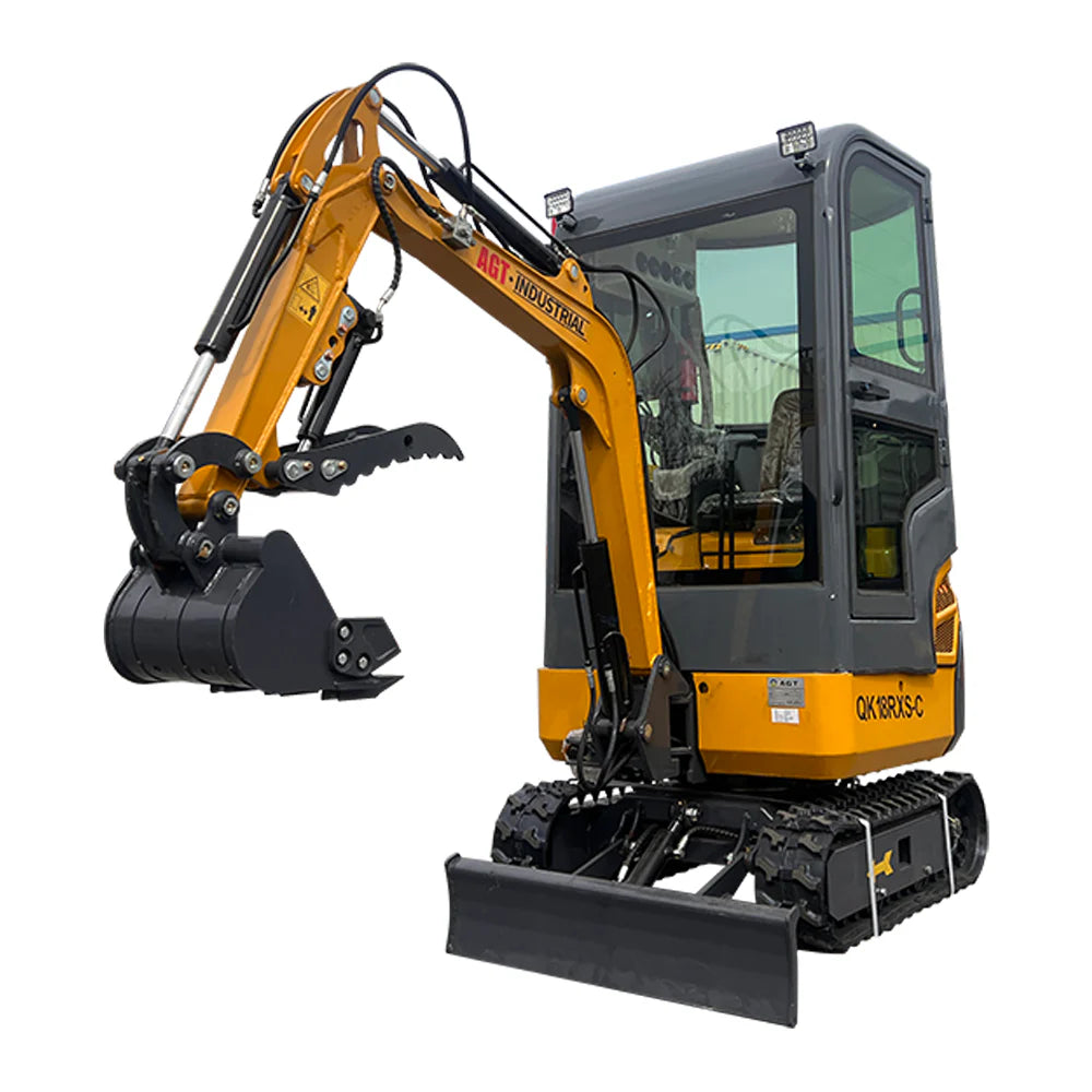 AGT KH18- C 1-ton Excavator, With Air Conditioning, Side Swing and Enclosed Cab