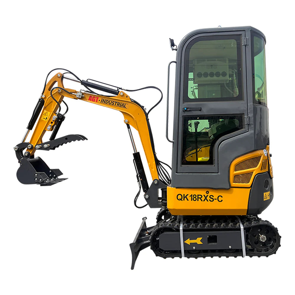 AGT KH18- C 1-ton Excavator, With Air Conditioning, Side Swing and Enclosed Cab